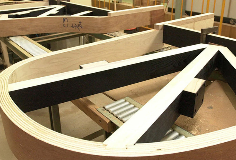 Making a grand piano: 1. The inner and outer rim