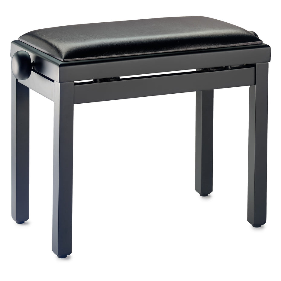 PBF39-BKM-SBK - Stagg PBF39 adjustable piano stool Matt black, with black vinyl seat